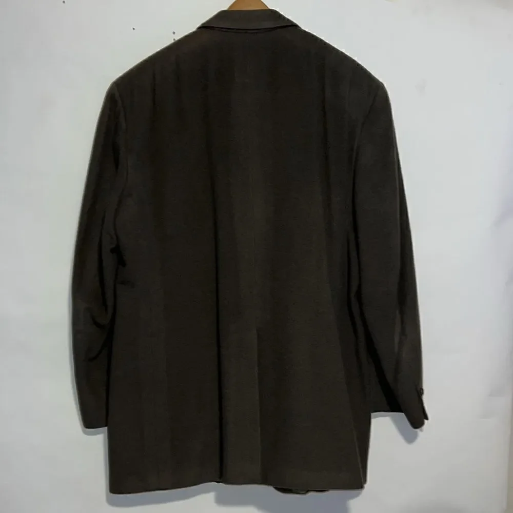 BROOKS BROTHERS Dark Grey Camel Hair Sport Coat-44R